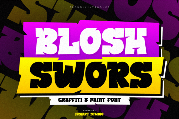 Blosh Swors: A Graffiti Display Font for Bold Web Design