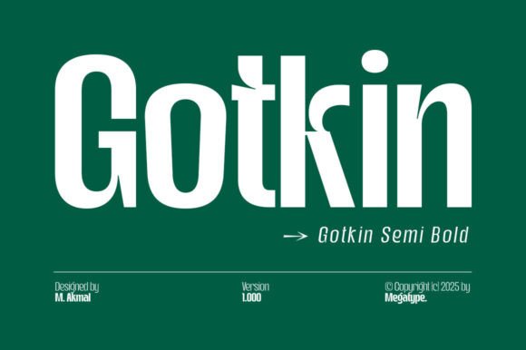 Gotkin Semi Bold Font for Handmade Brands