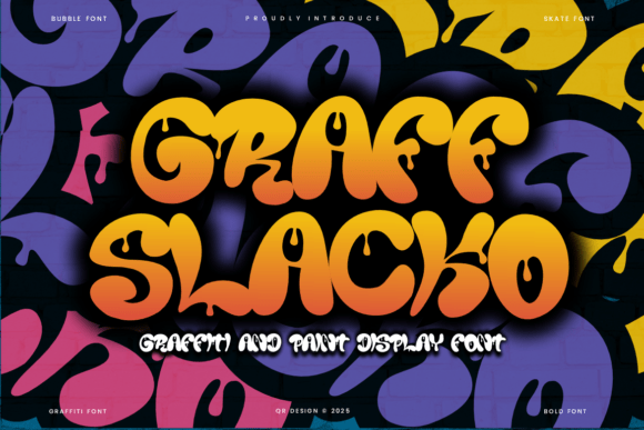 Graff Slacko: A Playful Bubble Graffiti Font for Makers