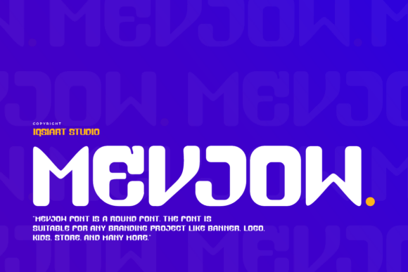 Mevjow: A Futuristic Rounded Font for Playful Brand Identity