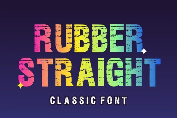 Rubber Straight: A Casual Display Font for Creative Packaging