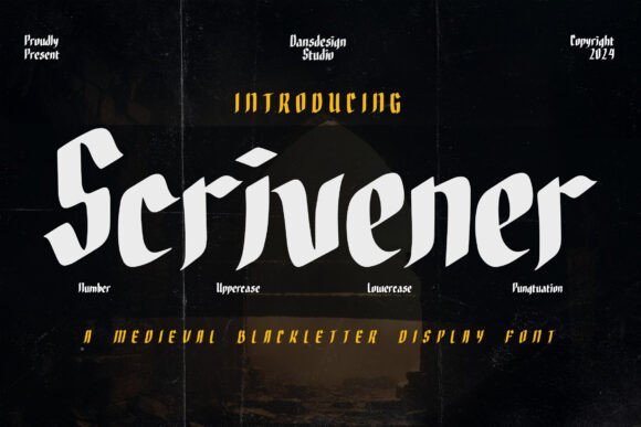 Scrivener: A Blackletter Typeface for Dramatic Campaigns