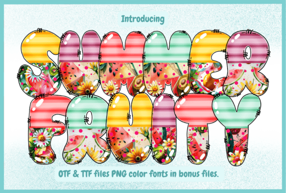 Summer Fruity Font: Bold Tropical Color for Makers